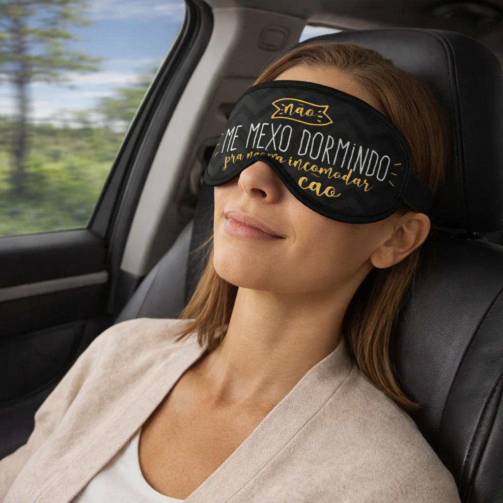 Máscara de Dormir Personalizada Tapa Olho para Brindes em Empresas - Imagem 4