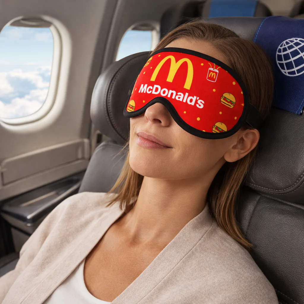 Máscara de Dormir Personalizada Tapa Olho para Brindes em Empresas - Imagem 2