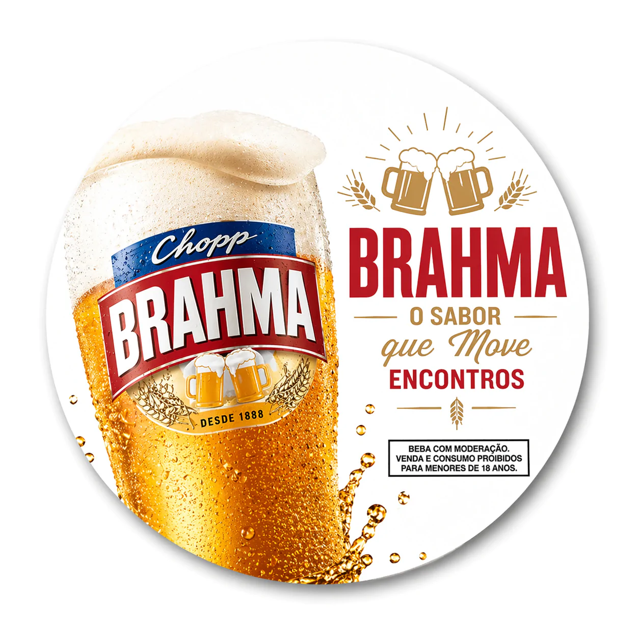 Bolacha de Chopp Personalizada Porta Copos Brindes Corporativos para Empresas