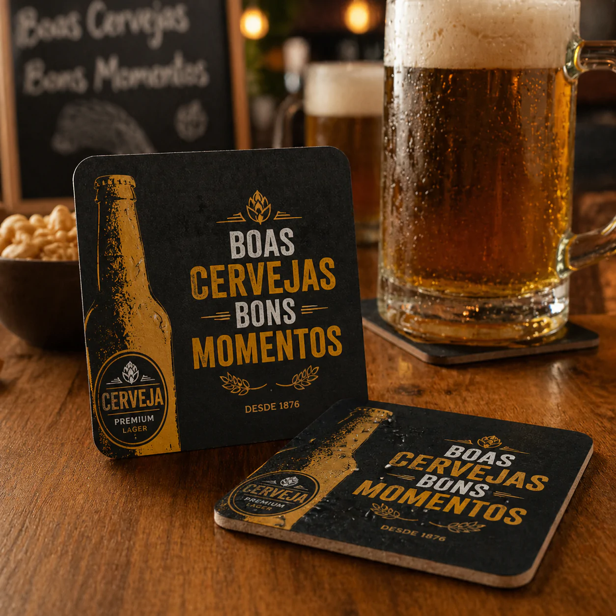 Bolacha de Chopp Quadrada em Neoprene para Sublimação Brinde para Empresas e Eventos - Imagem 2