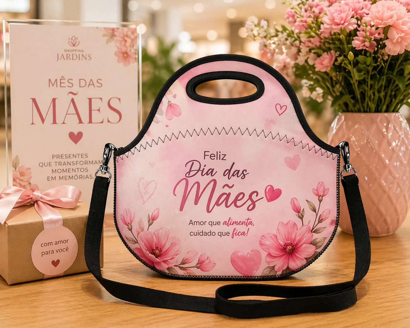 Lancheira Térmica Personalizada em Neoprene com Alça Brindes para Empresas Qualidade Alta Durabilidade - Imagem 2