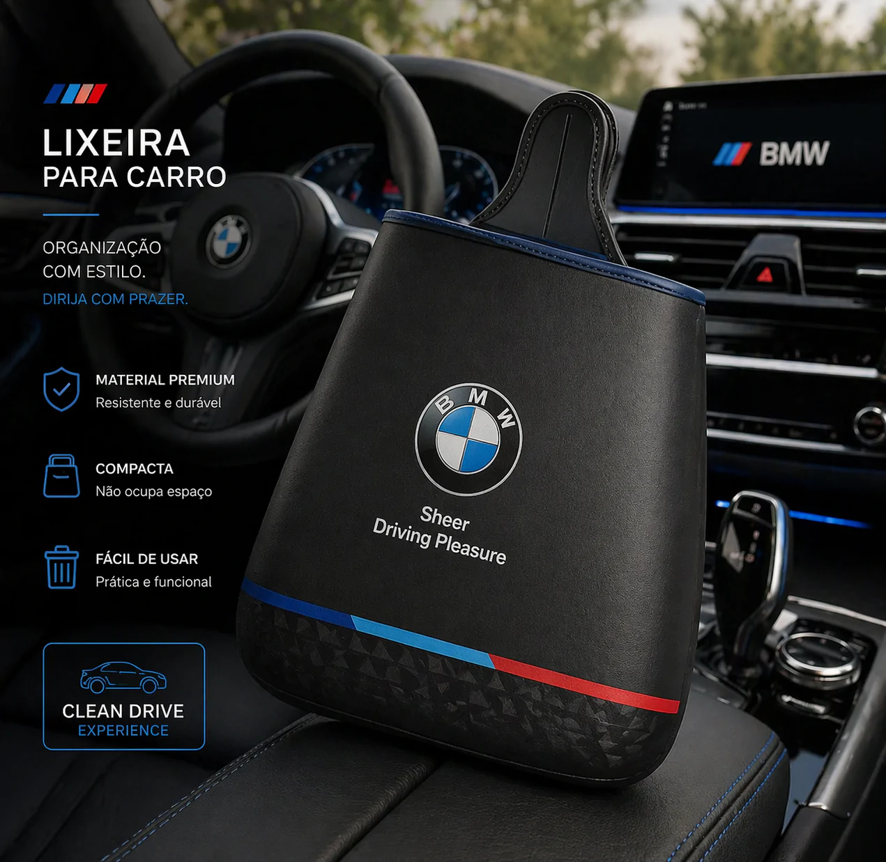 Lixeira para Carro Personalizada em Neoprene para Empresas com Alta Durabilidade - Imagem 2